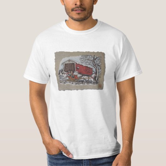 Dekte brug & Sleigh T-shirt (Voorkant)