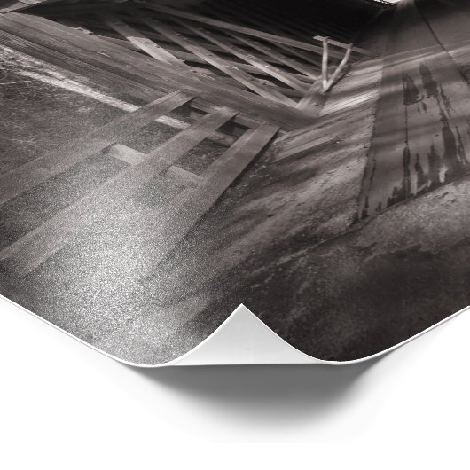 Dekte brug zwart-wit foto afdruk (Hoek)