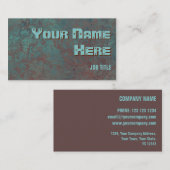 Dektekst voor corrosie "koper" visitekaartje (Voorkant / Achterkant)