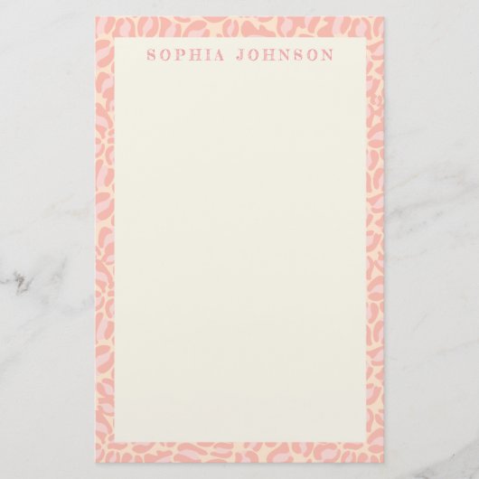 Dektextuur van bladafdrukken | Gepersonaliseerde s Briefpapier (Voorkant)