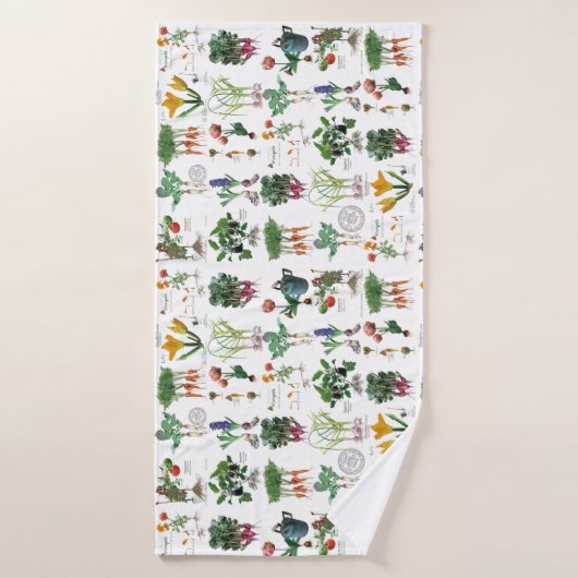 Dektijd na het tuinieren. badhanddoek (Badhanddoek)