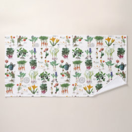 Dektijd na het tuinieren. badhanddoek