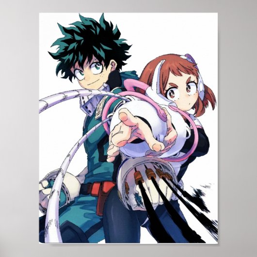 Deku en Ochako Poster (Voorkant)