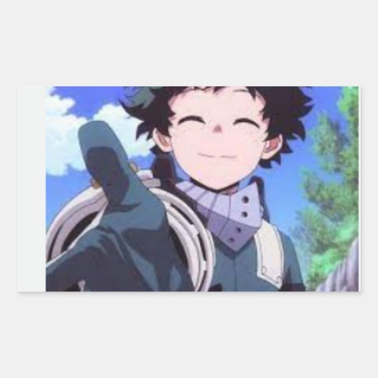 Deku Rechthoekige Sticker (Voorkant)