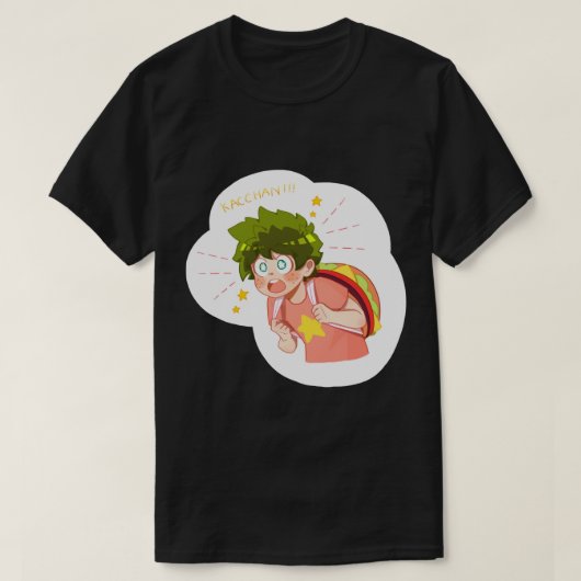 Deku's enthousiasme voor Kacchan T-shirt (Design voorkant)