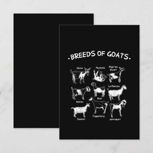 Dekvloeren van geitengeitengeit bedankkaart (Voorkant / Achterkant)