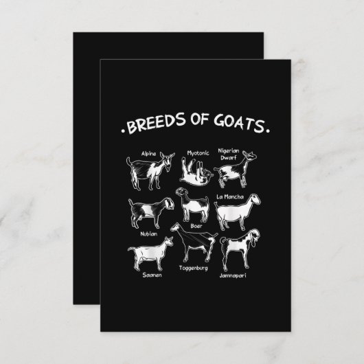 Dekvloeren van geitengeitengeit informatiekaartje (Voorkant / Achterkant)