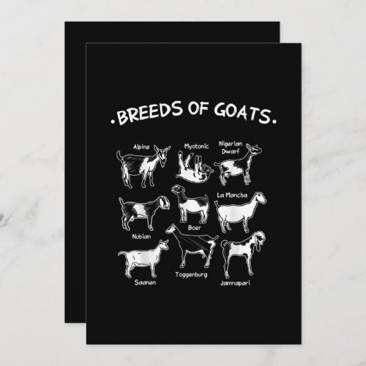 Dekvloeren van geitengeitengeit save the date (Voorkant / Achterkant)