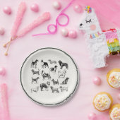  dekvloeren van het Klassieke Victoriaans Hondenli Papieren Bordje (Feest)