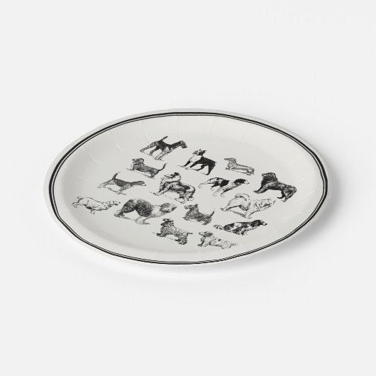  dekvloeren van het Klassieke Victoriaans Hondenli Papieren Bordje (Gekanteld)