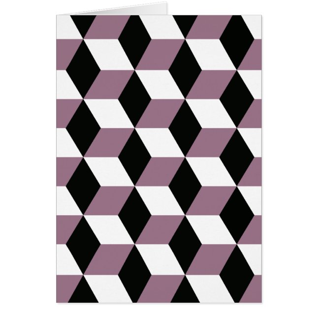 Dekwt, zwart-wit 3D-kubuspatroon (Voorkant)
