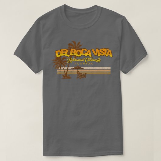 Del Boca Retirement Community Vista Grappige nieuw T-shirt (Design voorkant)