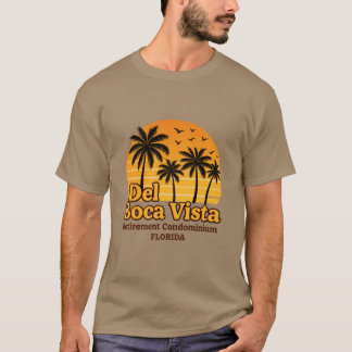 Del Boca Vista Retirement Condominium Florida Retr T-shirt
