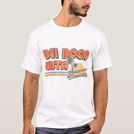 Del Boca Vista Vervaagd Stijl 90s Design T-shirt (Voorkant)