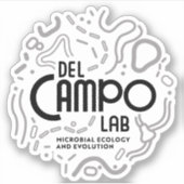 del Campo Lab Microbes Sticker (Voorkant)