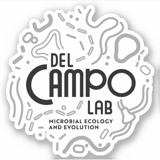 del Campo Lab Microbes Sticker (Voorkant)