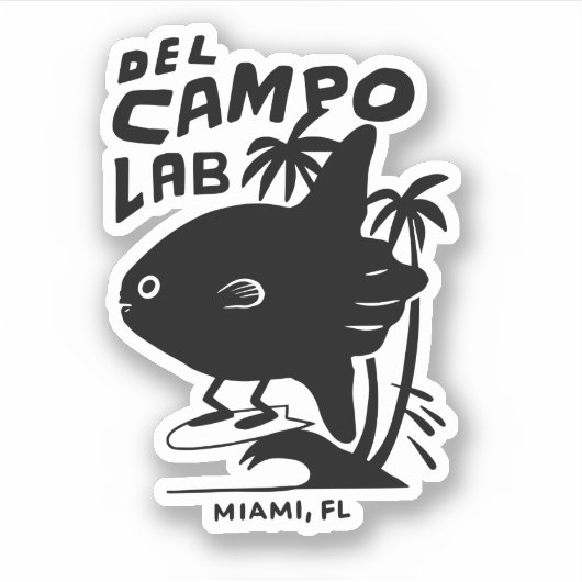 del Campo Lab Surfen Mola Sticker (Voorkant)