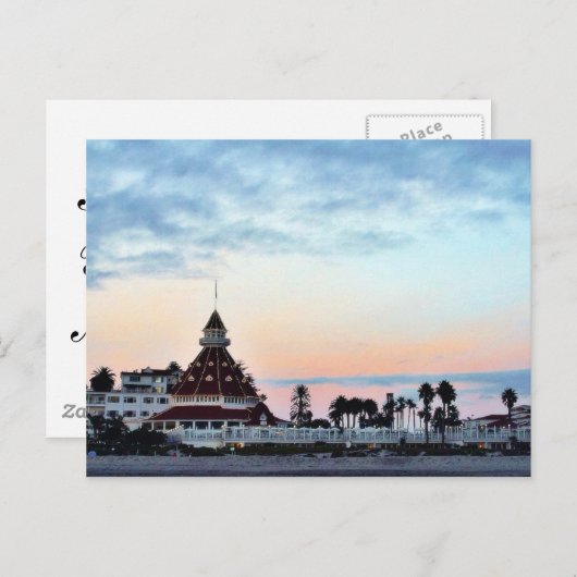 Del Coronado Sunset Briefkaart (Voorkant / Achterkant)