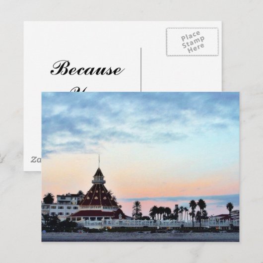 Del Coronado Sunset Briefkaart (Voorkant / Achterkant)