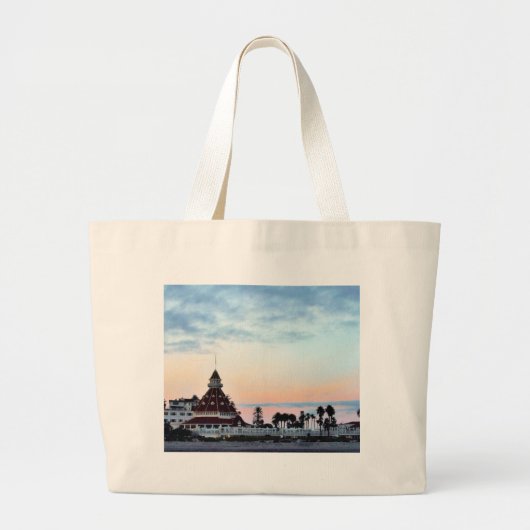 Del Coronado Sunset Grote Tote Bag (Voorkant)