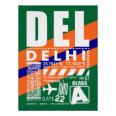 DEL Delhi Luchthaven Perfect Poster (Voorkant)