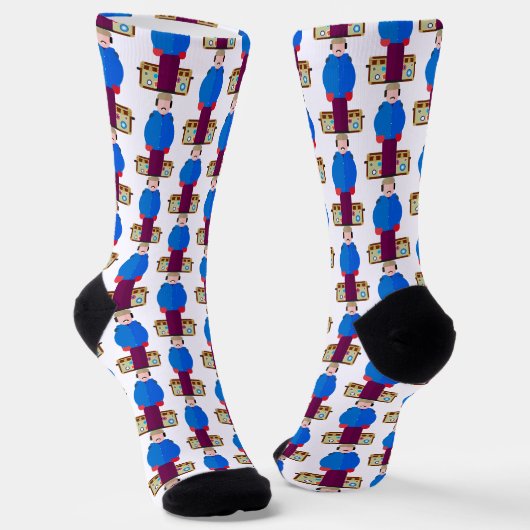Del Griffith – Classic Comedy Pattern Crew Socks Sokken (Gebogen)
