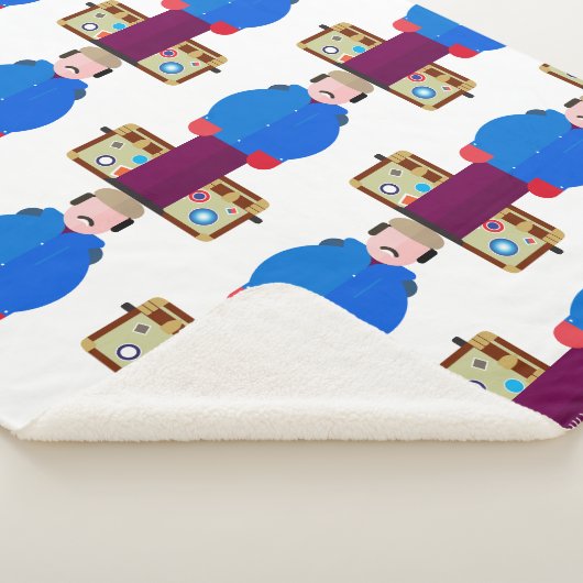 Del Griffith – Patterned Sherpa Blanket Sherpa Deken (3/4)