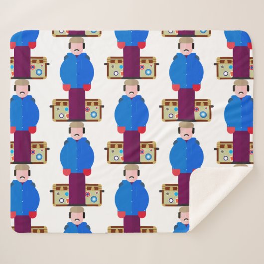 Del Griffith – Patterned Sherpa Blanket Sherpa Deken (Voorkant (horizontaal))