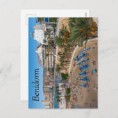 Del Malpas Beach, Benidorm, Costa Blanca, Spanje Feestdagenkaart (Voorkant / Achterkant)