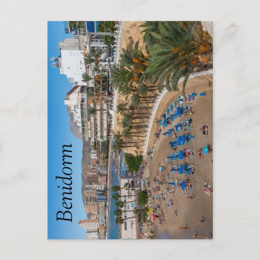 Del Malpas Beach, Benidorm, Costa Blanca, Spanje Feestdagenkaart (Voorkant)