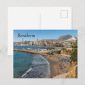 Del Malpas Beach, Benidorm, Costa Blanca, Spanje Feestdagenkaart (Voorkant / Achterkant)