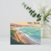 Del Mar California Briefkaart (Staand voorkant)