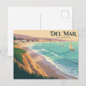 Del Mar California Briefkaart (Voorkant / Achterkant)
