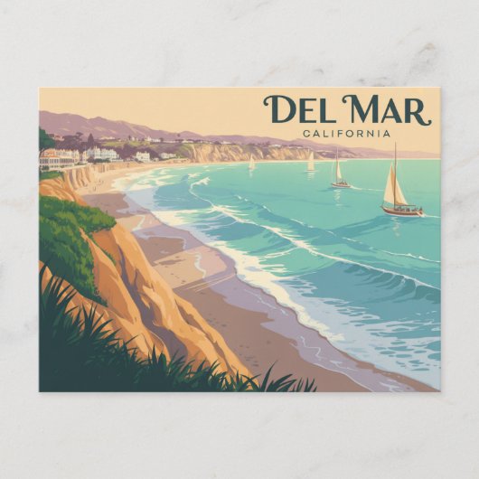 Del Mar California Briefkaart (Voorkant)
