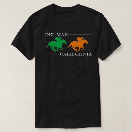 Del Mar California Horse Racing T-shirt (Design voorkant)