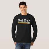 Del Mar California Retro Style City  Pride T-shirt (Voorkant volledig)