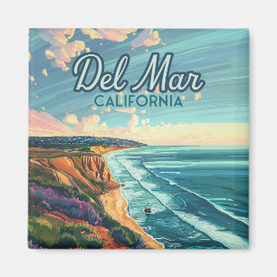 Del Mar California San Diego Beach Pacific Vintage Magneet