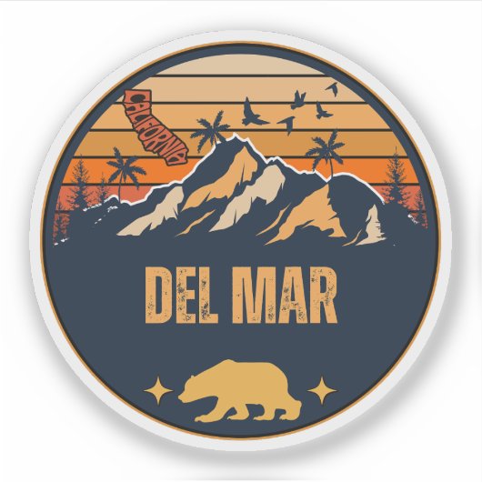 Del Mar, Californië Sticker (Voorkant)