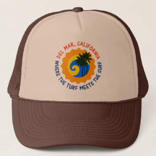 Del Mar, Californië waar de Turf aan het Surf vol Trucker Pet