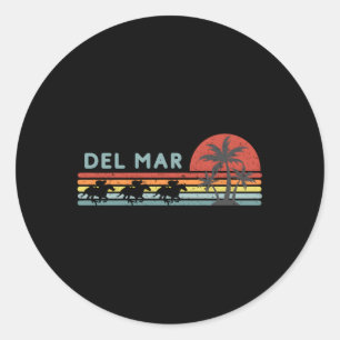 Del Mar Horse Racing Volbloed Santa Anita Hors Ronde Sticker