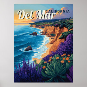 Del Mar  strand van Californië - San Diego Poster