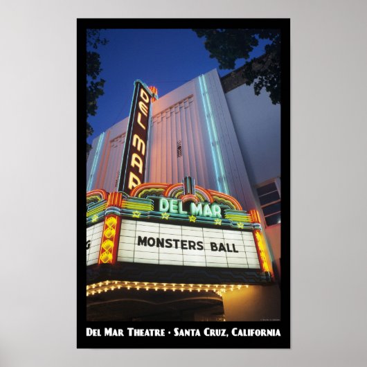 Del Mar Theater, Santa Cruz 11x17 Poster (Voorkant)