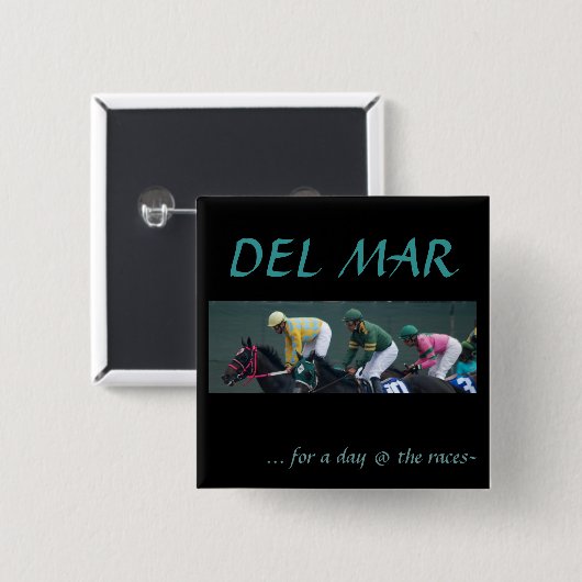 Del Mar Vierkante Button 5,1 Cm (Voorkant /achterkant)