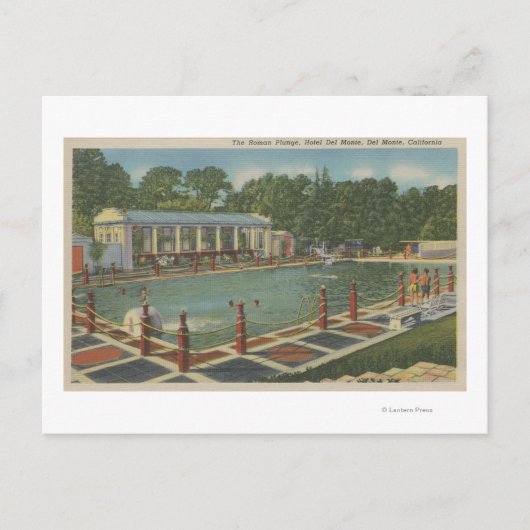 Del Monte, CA - The Roman Plunge in Hotel Briefkaart (Voorkant)