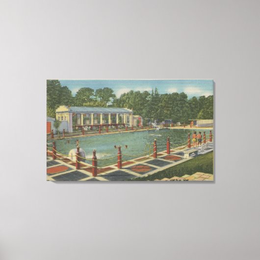 Del Monte, CA - The Roman Plunge in Hotel Canvas Afdruk (Voorkant)