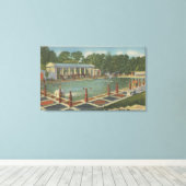 Del Monte, CA - The Roman Plunge in Hotel Canvas Afdruk (Insitu (Houten vloer))