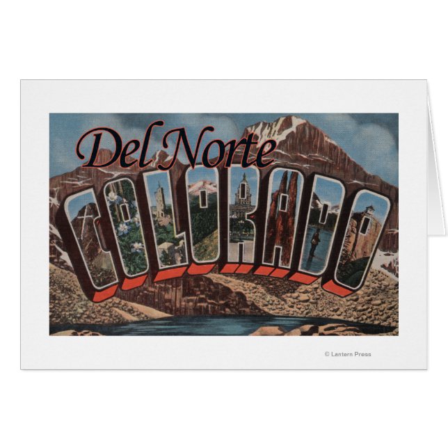Del Norte, Colorado - Grote letterscènes (Voorkant Horizontaal)