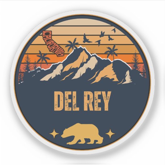 Del Rey, Californië Sticker (Voorkant)