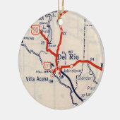 Del Rio 1948-kaart Keramisch Ornament (Links)