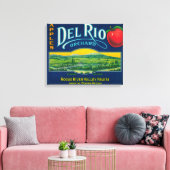Del Rio Apple Crate LabelMedford, OF Canvas Afdruk (Insitu (Woonkamer))